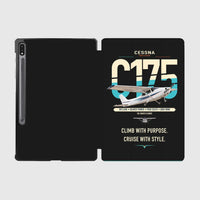 Thumbnail for Cessna 175 Skylark design on black samsung tablet tablet case