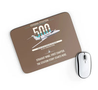 Thumbnail for Cessna Citation 500 - Citation I design on brown rectangle mouse pad