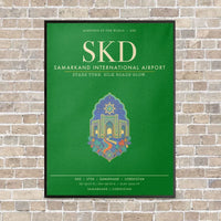 Thumbnail for Samarkand International Airport SKD - Canvas Framed - Green