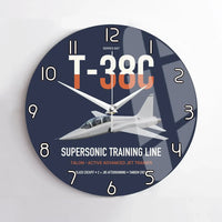 Thumbnail for T-38C Talon design on navy blue no frame wall clock