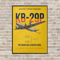 Thumbnail for KB-29P SUPERFORTRESS vertical canvas print - framed - yellow background