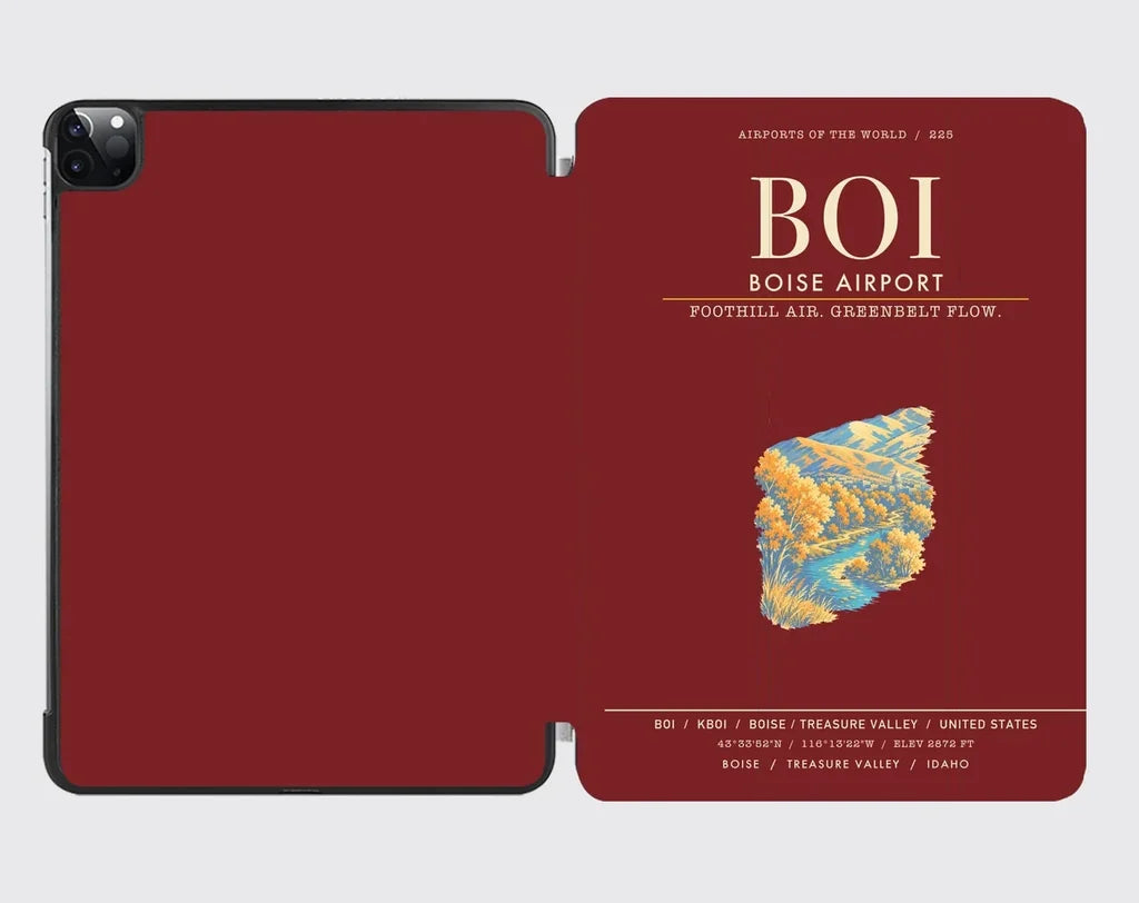 Boise Airport BOI - Dark Red