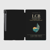 Thumbnail for Long Beach Airport (Daugherty Field) (LGB) design on black samsung tablet tablet case