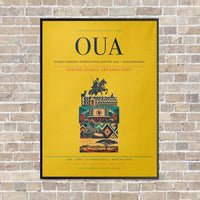 Thumbnail for Thomas Sankara International Airport OUA — Ouagadougou vertical canvas print - framed - yellow background