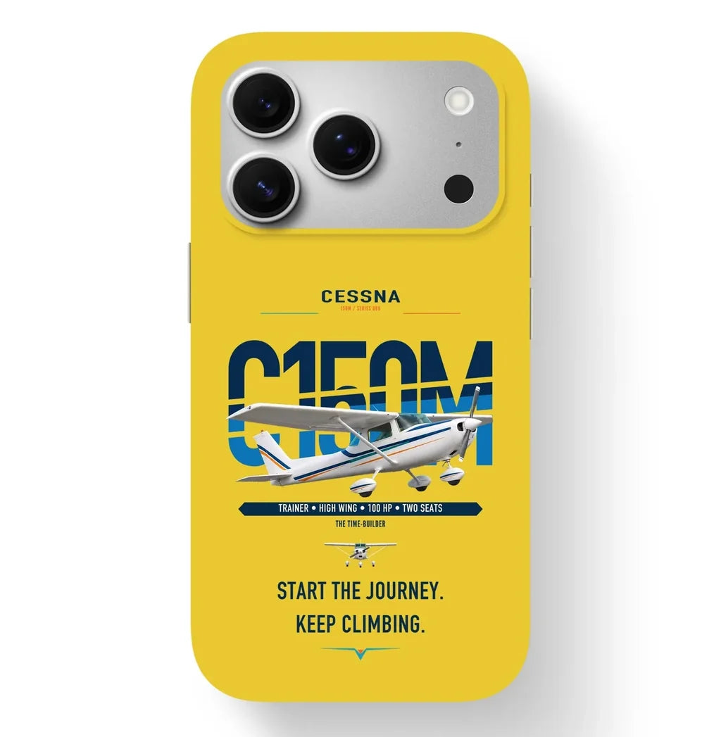 Cessna 150M design on yellow magsafe iphone case, for iPhone 17 Pro
