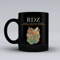 Thumbnail for Rodez–Aveyron Airport (RDZ) airport code design on black ceramic mug