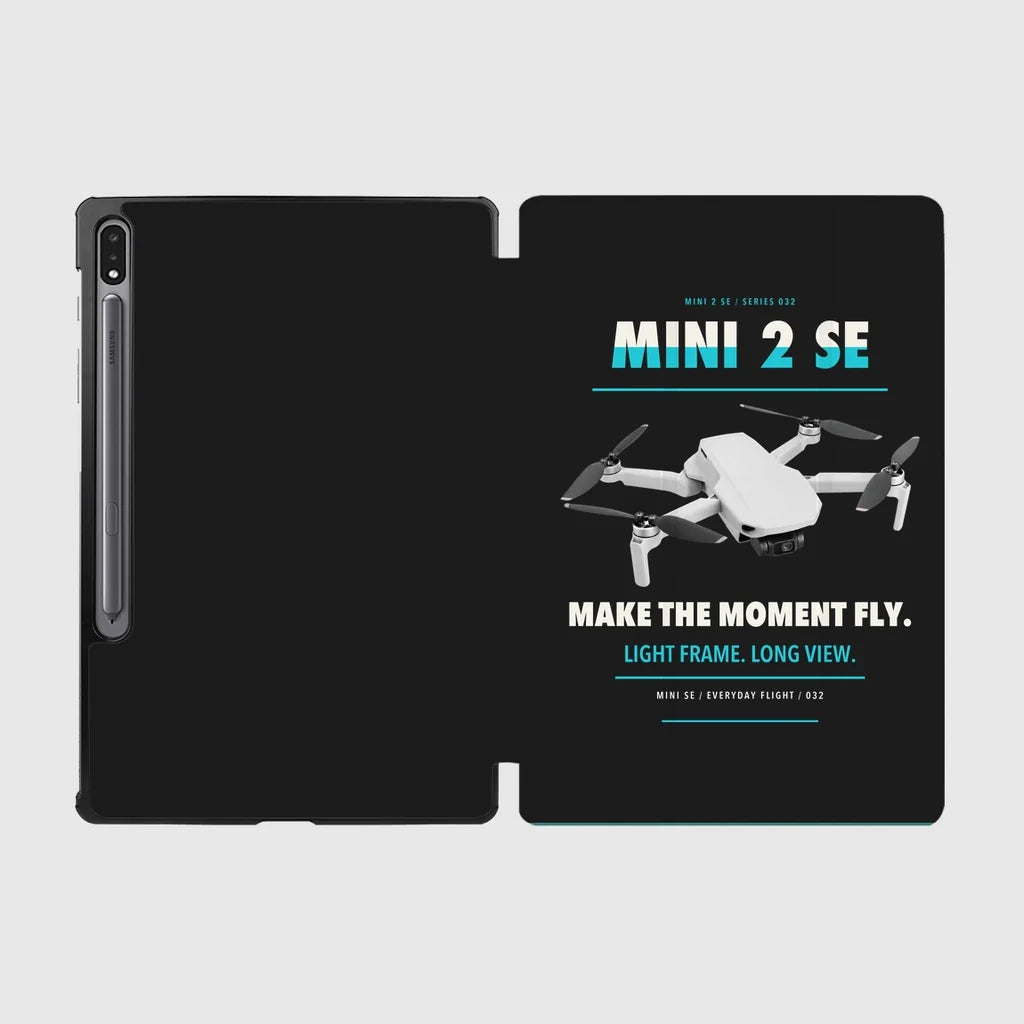 DJI Mini 2 SE design on black samsung tablet tablet case