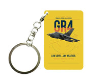 Thumbnail for Panavia Tornado GR4 design on yellow designed key chain, double-side print