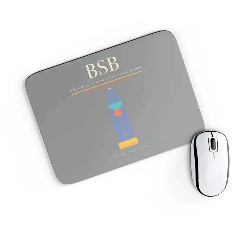 Brasilia - Presidente Juscelino Kubitschek International Airport BSB Mouse-Pad Rectangle - Gray