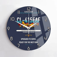 Thumbnail for Canadair CL-415EAF design on navy blue no frame wall clock