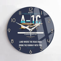 Thumbnail for Aviat Husky A-1C-180 design on navy blue no frame wall clock
