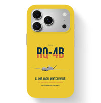 Thumbnail for RQ-4B Global Hawk design on yellow magsafe iphone case, for iPhone 17 Pro