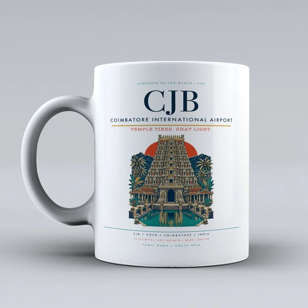 Coimbatore International Airport CJB Mug - White