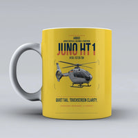 Thumbnail for Airbus H135 Juno HT1 design on yellow ceramic mug, double-side print