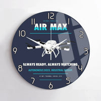 Thumbnail for Percepto Air Max design on navy blue no frame wall clock
