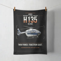 Thumbnail for Airbus H135 design on black towel