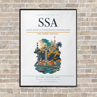 Thumbnail for Salvador - Deputado Luis Eduardo Magalhaes International Airport SSA - Canvas Framed - White