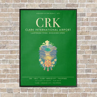 Thumbnail for Clark International Airport CRK - Canvas Framed - Green