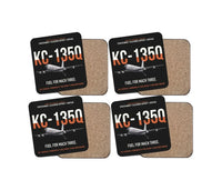 Thumbnail for KC-135Q Blackbird Tanker design on black 4 pieces set coaster