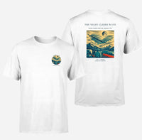 Thumbnail for VINTAGE G4473 - The Night Glider Wave - Double-Side T-Shirt design on white double side t shirt