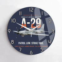 Thumbnail for A-29 Super Tucano Light Attack design on navy blue no frame wall clock