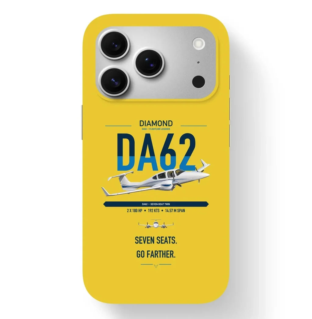 Diamond DA62 design on yellow magsafe iphone case, for iPhone 17 Pro
