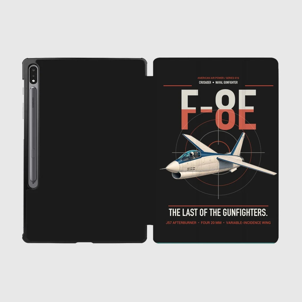 F-8E Crusader design on black samsung tablet tablet case
