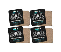 Thumbnail for DJI Neo 2 design on black 4 pieces set coaster