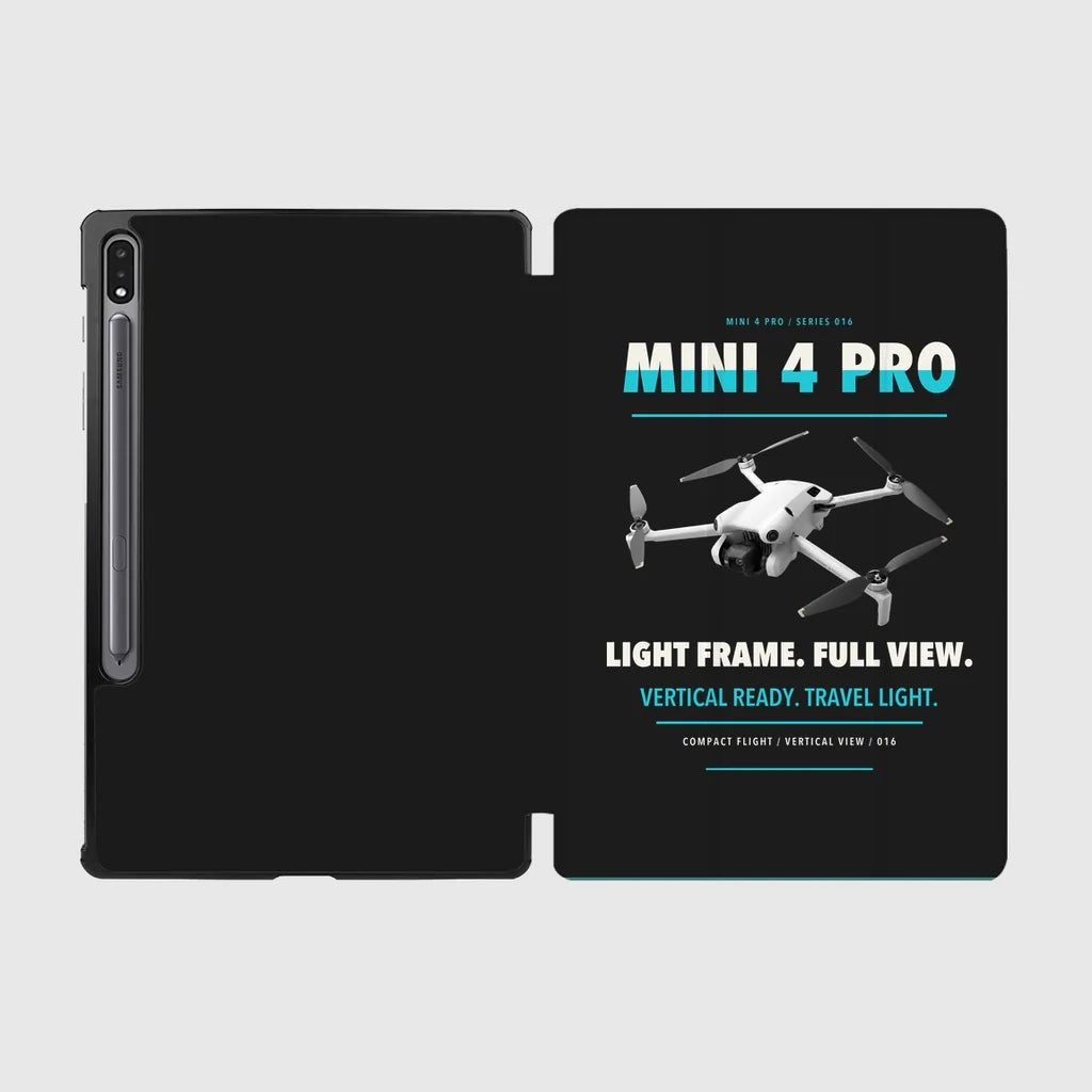 DJI Mini 4 Pro design on black samsung tablet tablet case