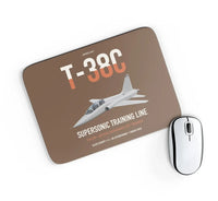 Thumbnail for T-38C Talon design on brown rectangle mouse pad