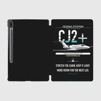 Thumbnail for Cessna Citation CJ2+ design on black samsung tablet tablet case