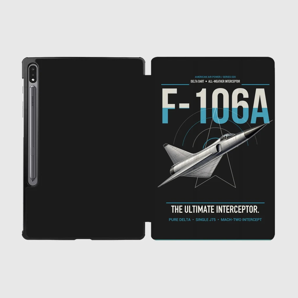F-106A Delta Dart design on black samsung tablet tablet case