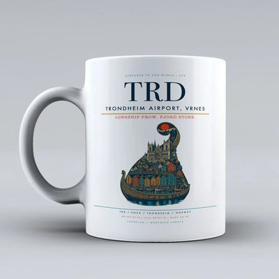Trondheim Airport, Vrnes TRD Mug - White