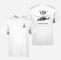 Thumbnail for HAL LCH Prachand design on white t-shirt, double-side print