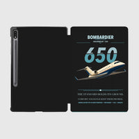 Thumbnail for Bombardier Challenger 650 design on black samsung tablet tablet case