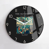Thumbnail for VINTAGE G4036 - The Skywriters - Designed Wall Clocks design on black no-frame