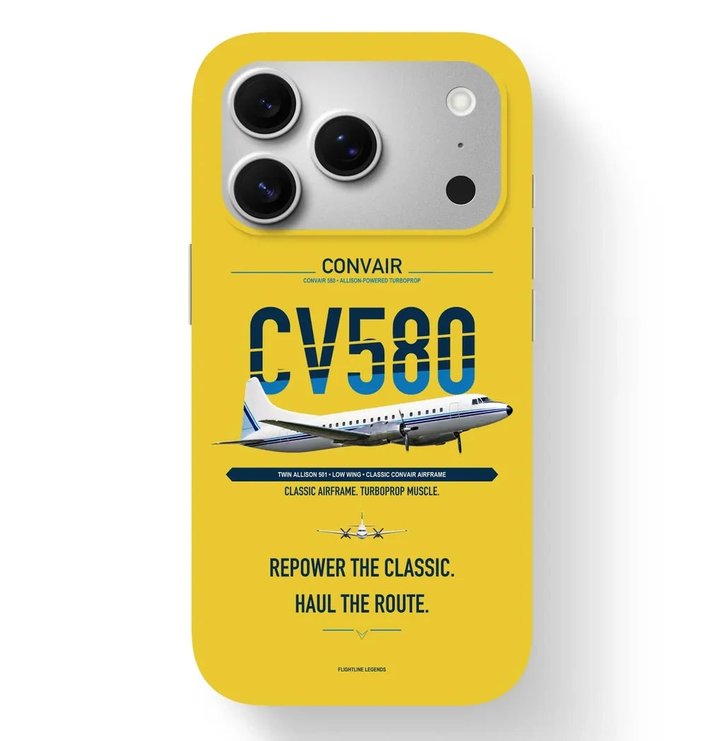 Convair 580 Case design on yellow iphone case