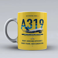 Thumbnail for A319neo Mug design on yellow airbus