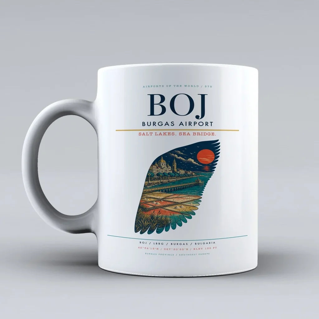 Burgas Airport BOJ Mug - White