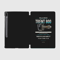 Thumbnail for TRENT 800 design on black samsung tablet tablet case