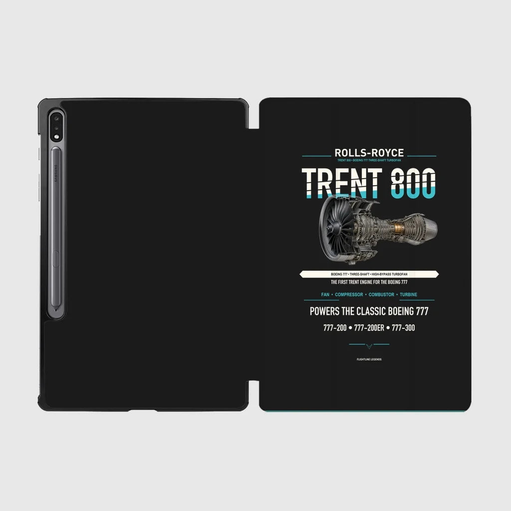 TRENT 800 design on black samsung tablet tablet case