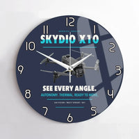 Thumbnail for Skydio X10 design on navy blue no frame wall clock