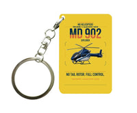 Thumbnail for MD Helicopters MD 902 Explorer design on yellow designed key chain, double-side print