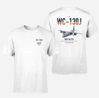 Thumbnail for WC-130J Hurricane Hunter design on white double-side t-shirt, double-side print