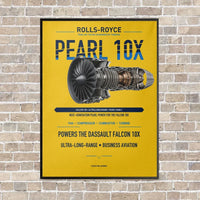 Thumbnail for PEARL 10X vertical canvas print - framed - yellow background