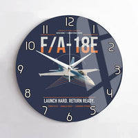 Thumbnail for F-A-18E Super Hornet design on navy blue no frame wall clock