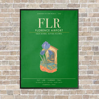 Thumbnail for Florence Airport FLR - Canvas Framed - Green