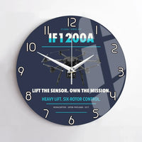 Thumbnail for Inspired Flight IF1200A design on navy blue no frame wall clock