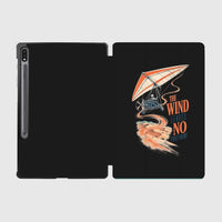 Thumbnail for The Wind Leaves No Footprint design on black samsung tablet tablet case