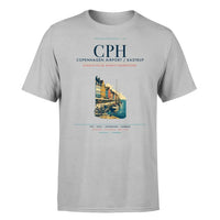 Thumbnail for Copenhagen Airport (CPH) T-Shirt single-side front print in Light Gray | copenhagen-cph-airport-double-side-t-shirt